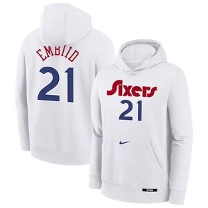 Nike 2024/25 City Edition Joel Embiid Philadelphia 76ers Pullover Hoodie Youth M